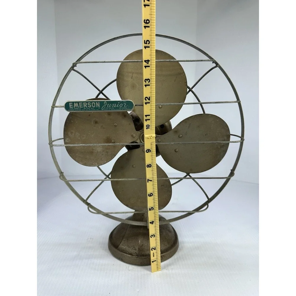Emerson Jr 2660-K Electric House Fan Metal Blades & Guard Vintage For Parts